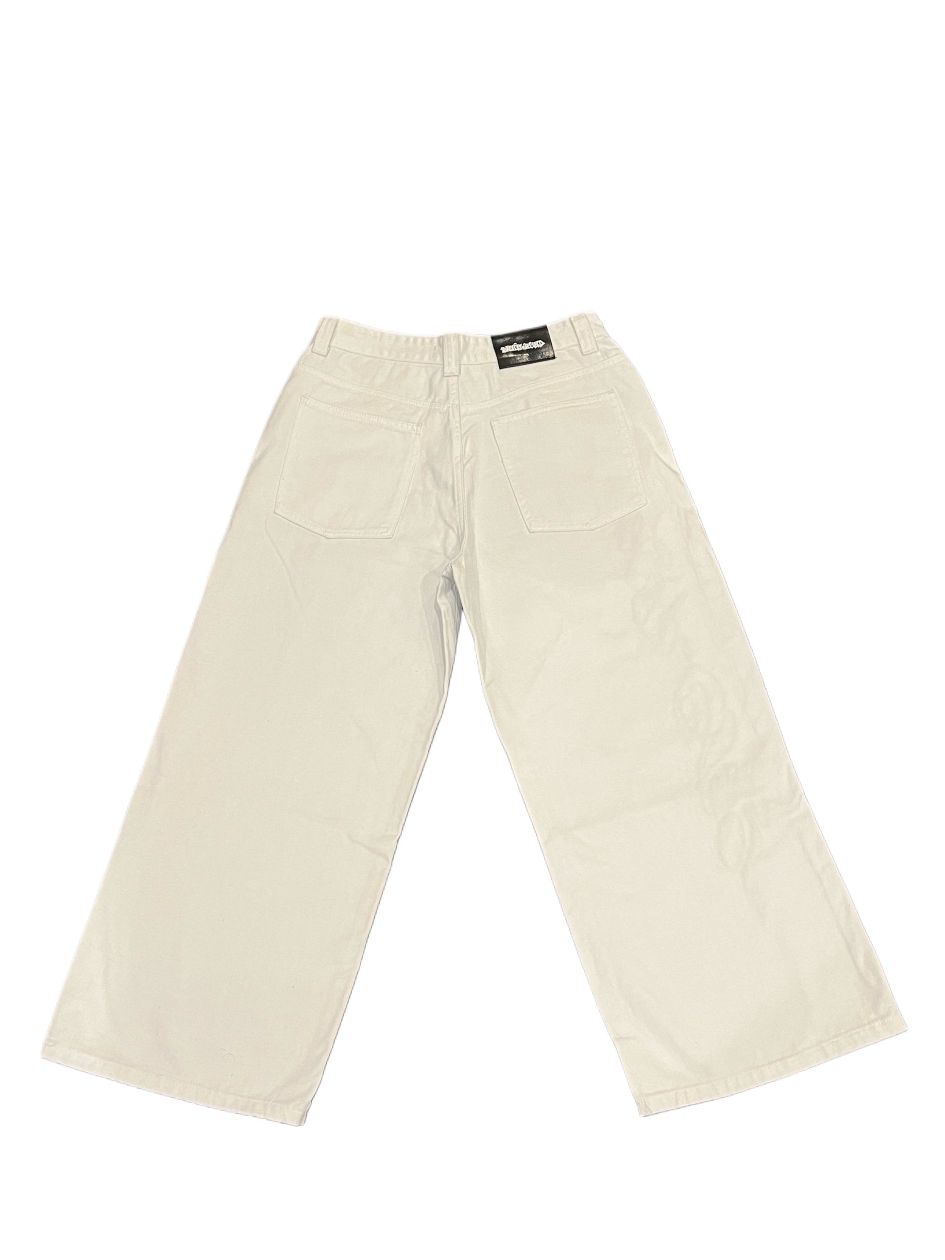 $20 WHITE BAGGY JEANS (SHIPS SAME WEEK)
