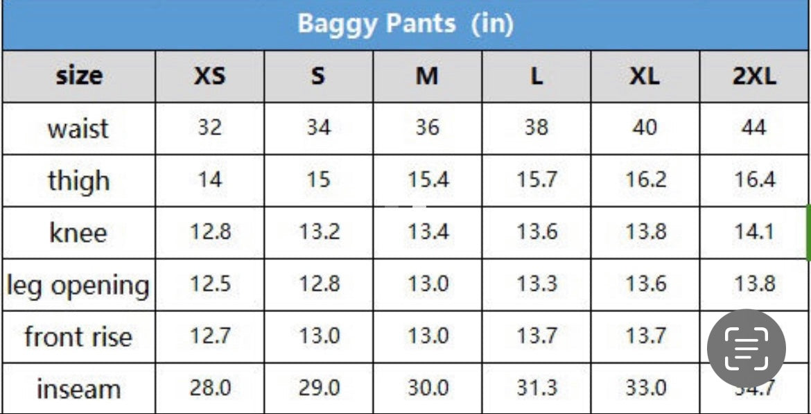 $20 WHITE BAGGY JEANS (SHIPS SAME WEEK)
